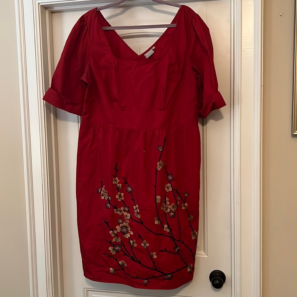 Eshatki dress - cotton with defined waist and matching tie belt